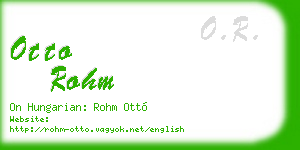 otto rohm business card