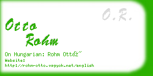 otto rohm business card